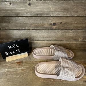 New Womens APL Techloom Dusty Rose Slides Sandals Shoes Size 5 M‎ NWOB